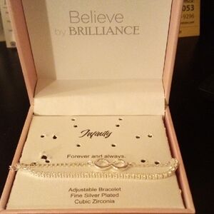 Brilliance Silver Infinity Bracelet